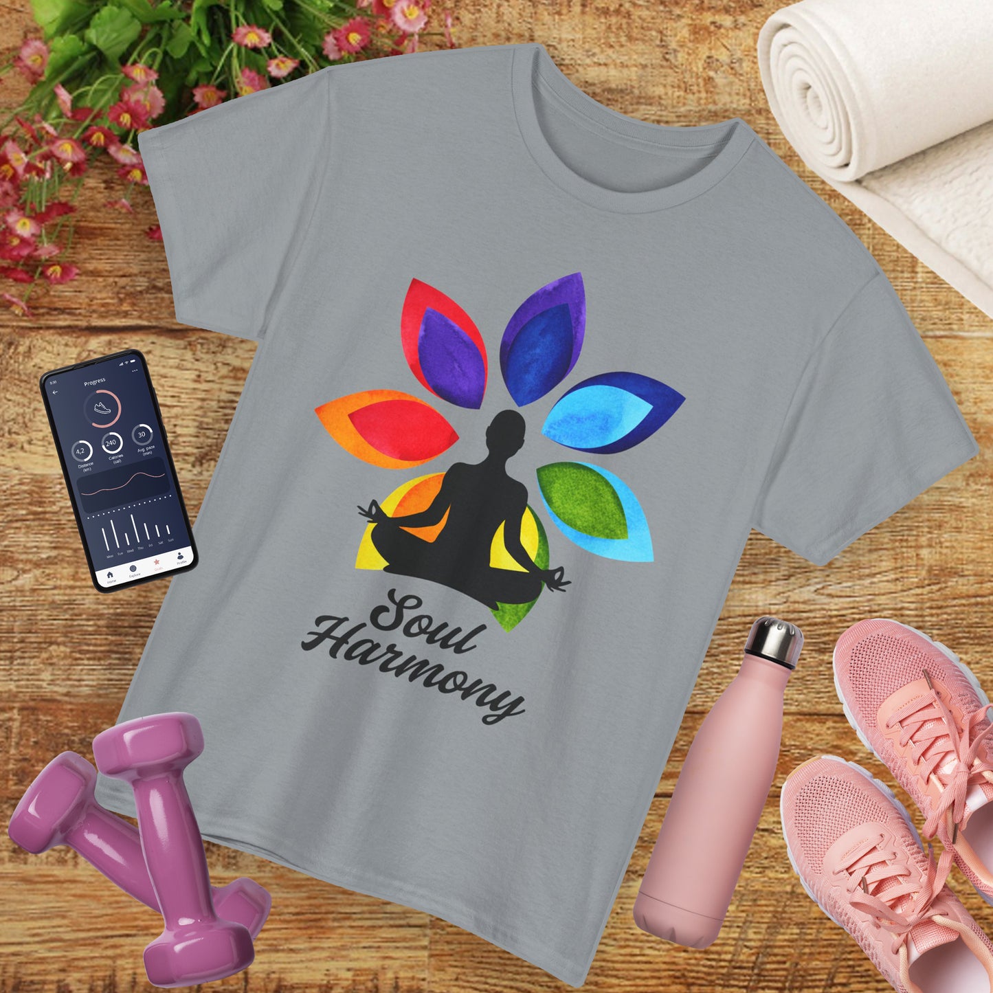 Soul Harmony Chakra Heavy Cotton Tee - Embrace Inner Peace in Style