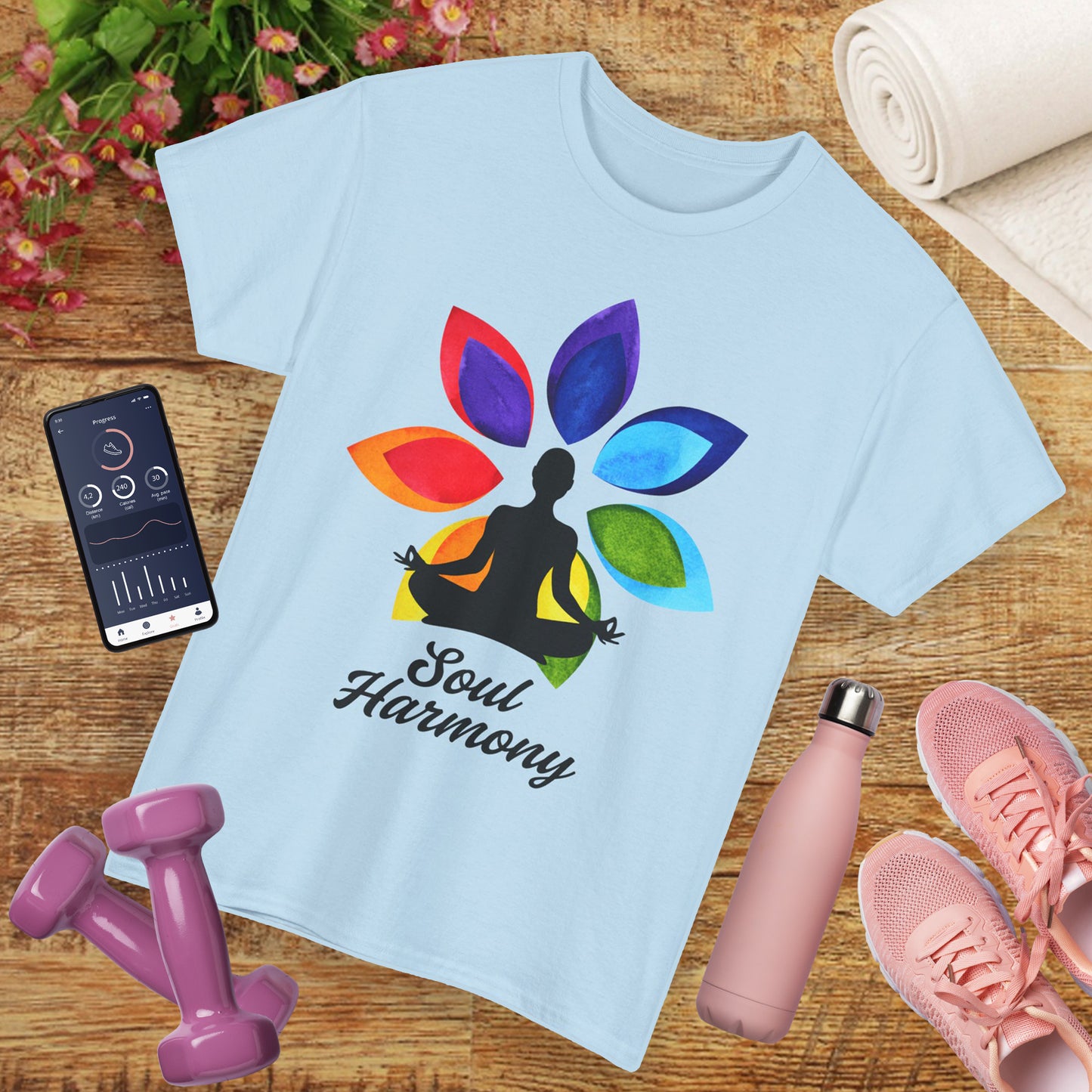 Soul Harmony Chakra Heavy Cotton Tee - Embrace Inner Peace in Style