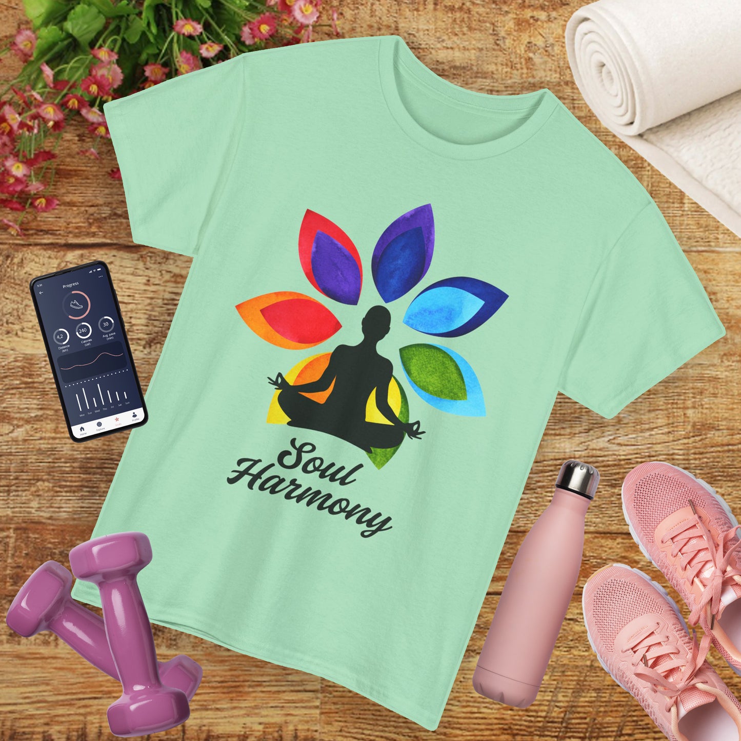 Soul Harmony Chakra Heavy Cotton Tee - Embrace Inner Peace in Style