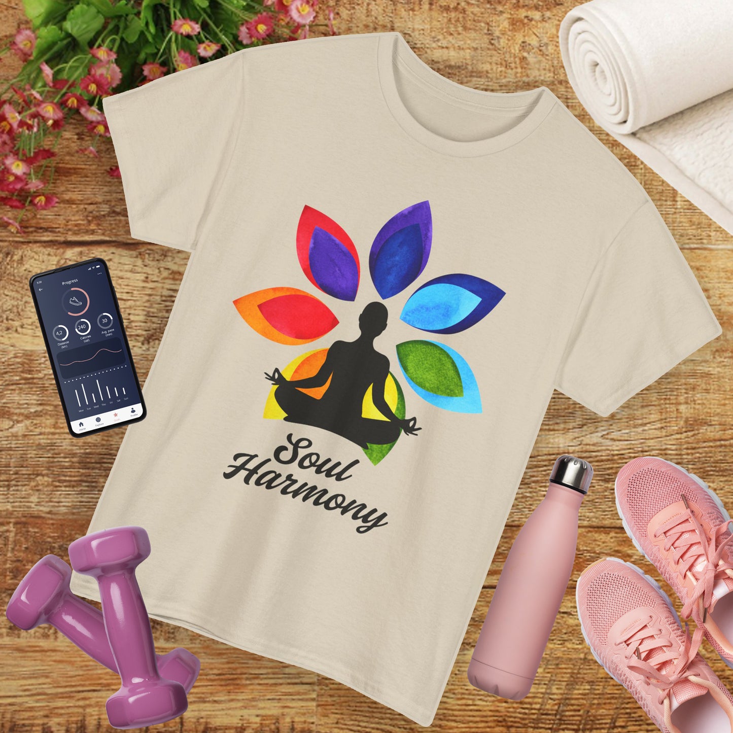 Soul Harmony Chakra Heavy Cotton Tee - Embrace Inner Peace in Style