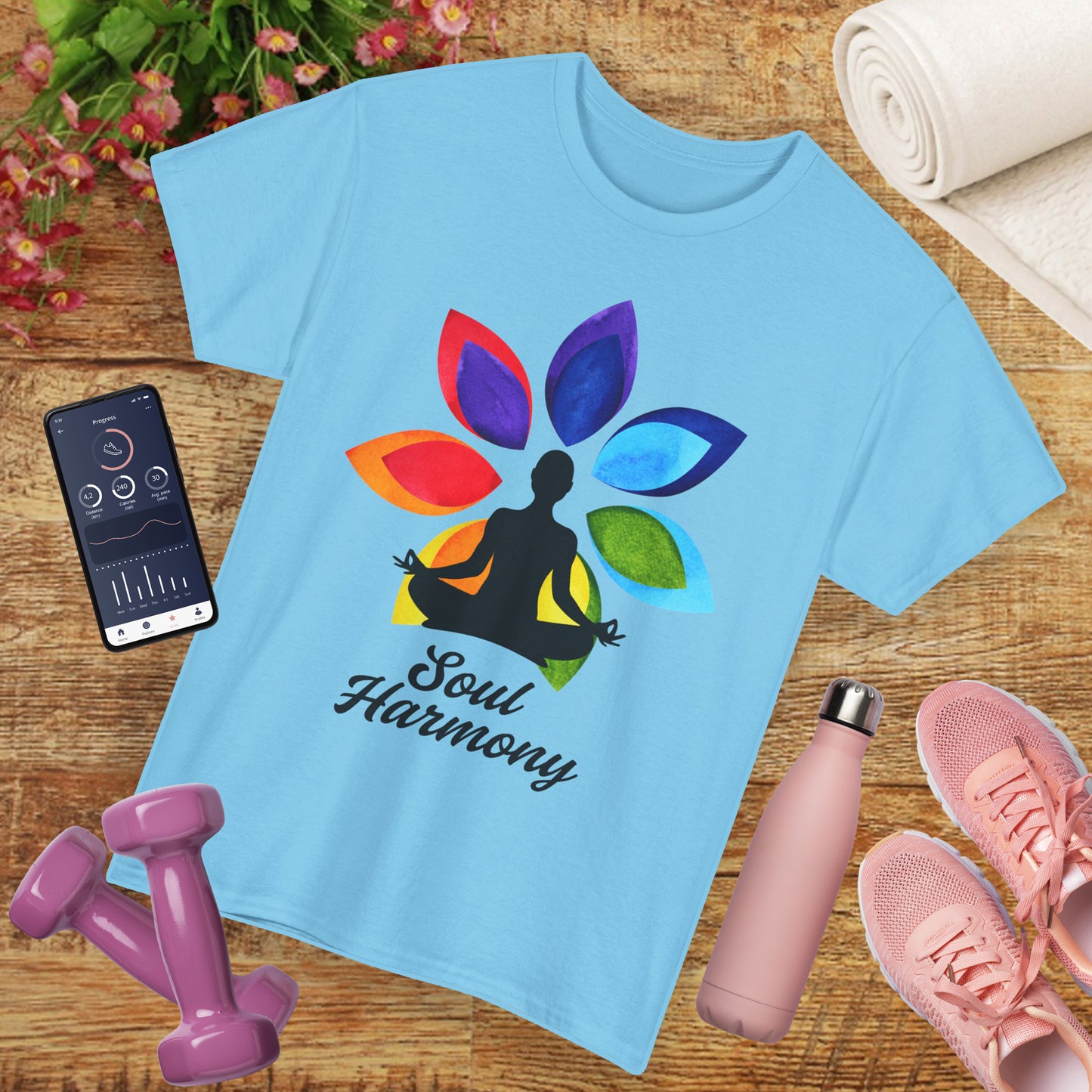 Soul Harmony Chakra Heavy Cotton Tee - Embrace Inner Peace in Style