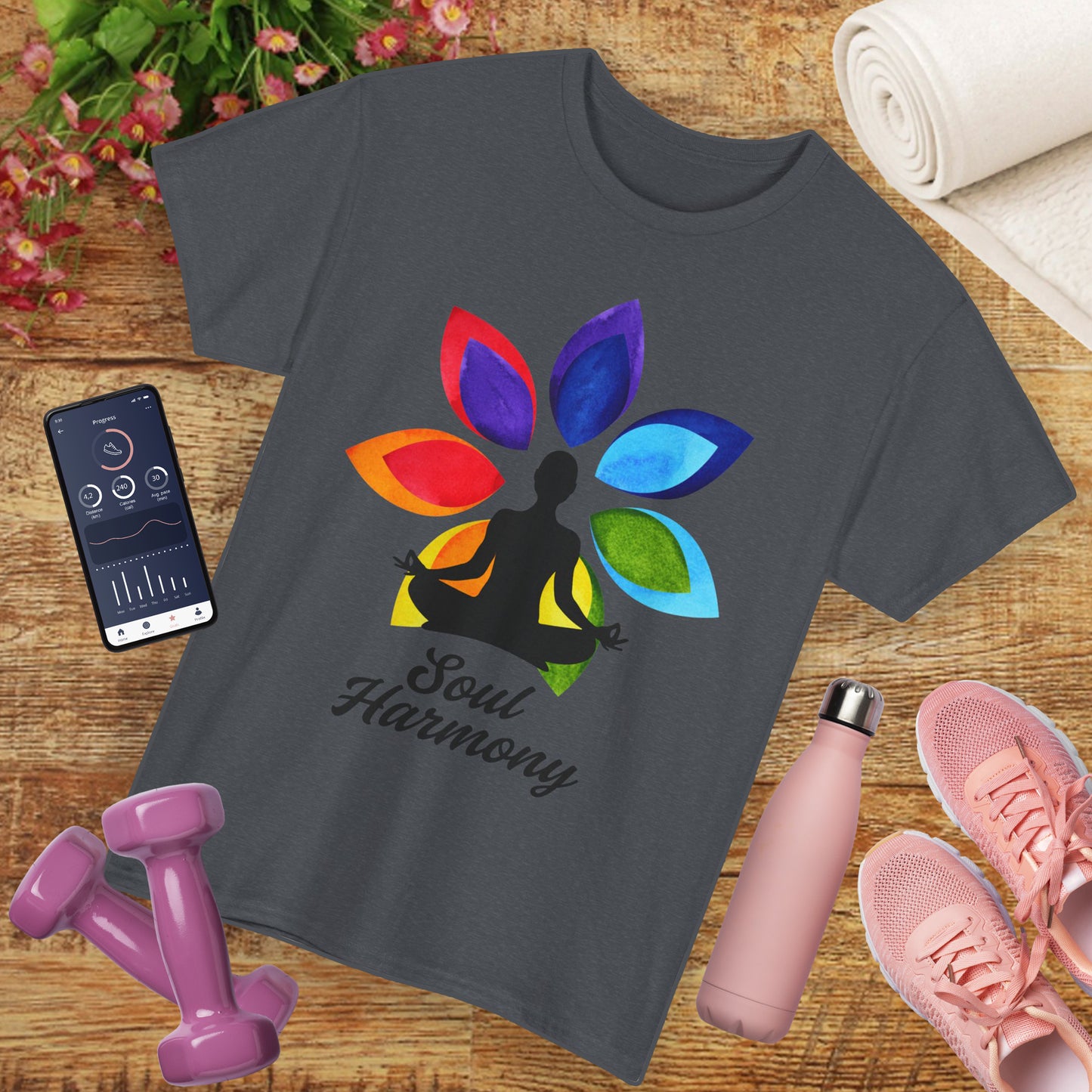 Soul Harmony Chakra Heavy Cotton Tee - Embrace Inner Peace in Style