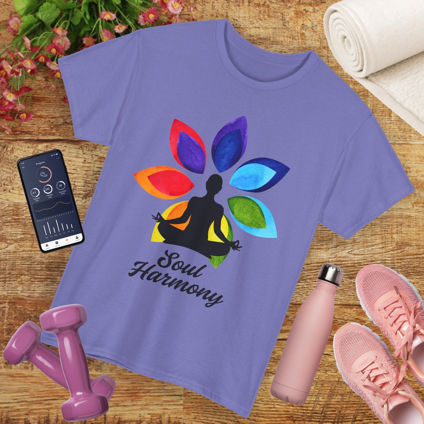 Soul Harmony Chakra Heavy Cotton Tee - Embrace Inner Peace in Style
