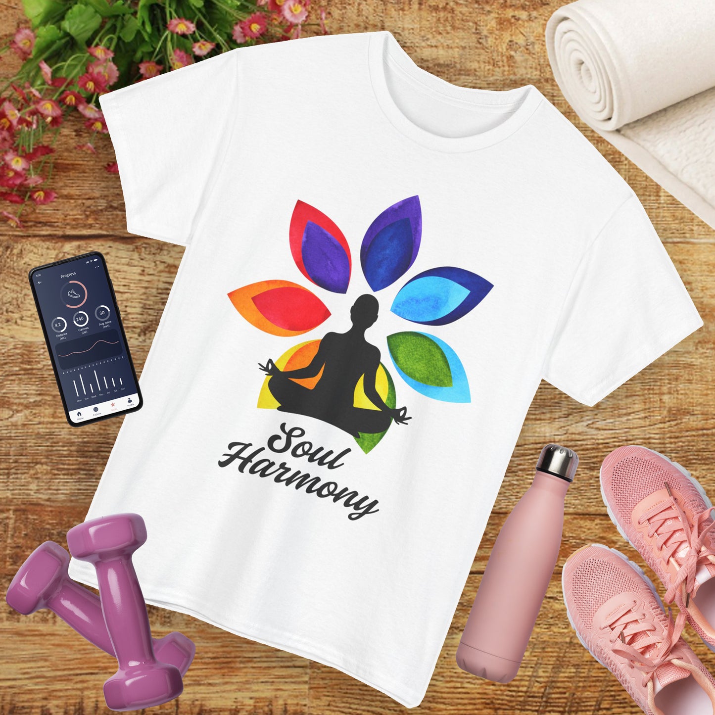 Soul Harmony Chakra Heavy Cotton Tee - Embrace Inner Peace in Style