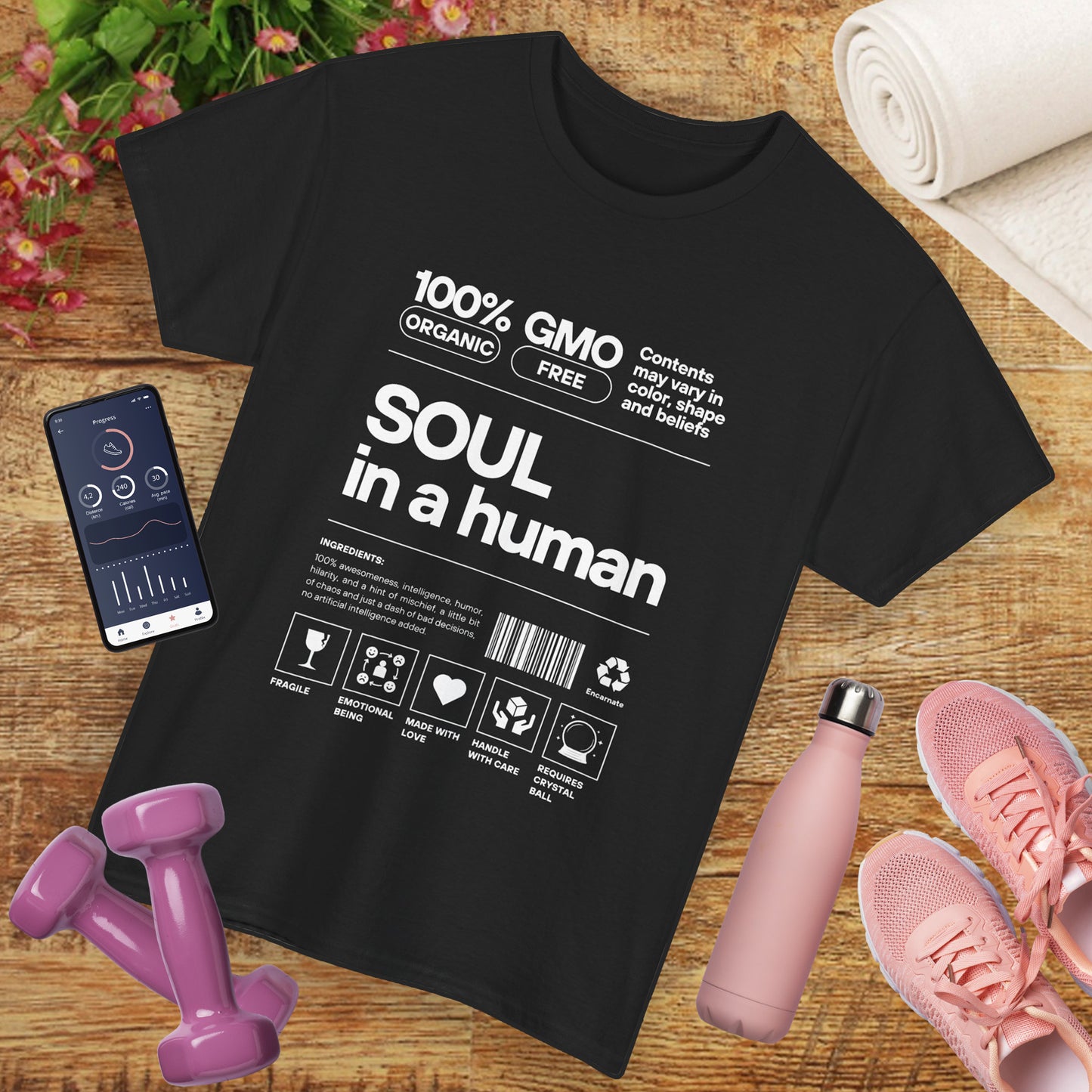 Soul in a Human - Conscious Humor Heavy Cotton Tee