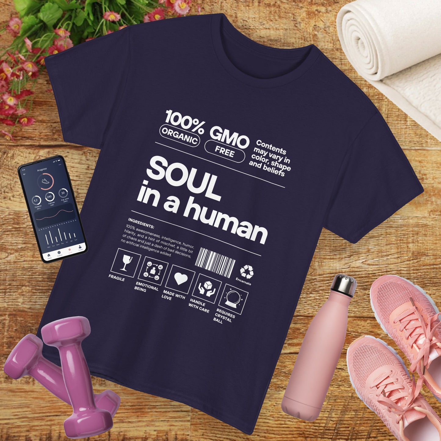 Soul in a Human - Conscious Humor Heavy Cotton Tee