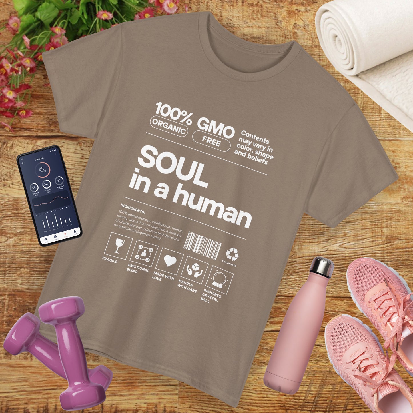 Soul in a Human - Conscious Humor Heavy Cotton Tee