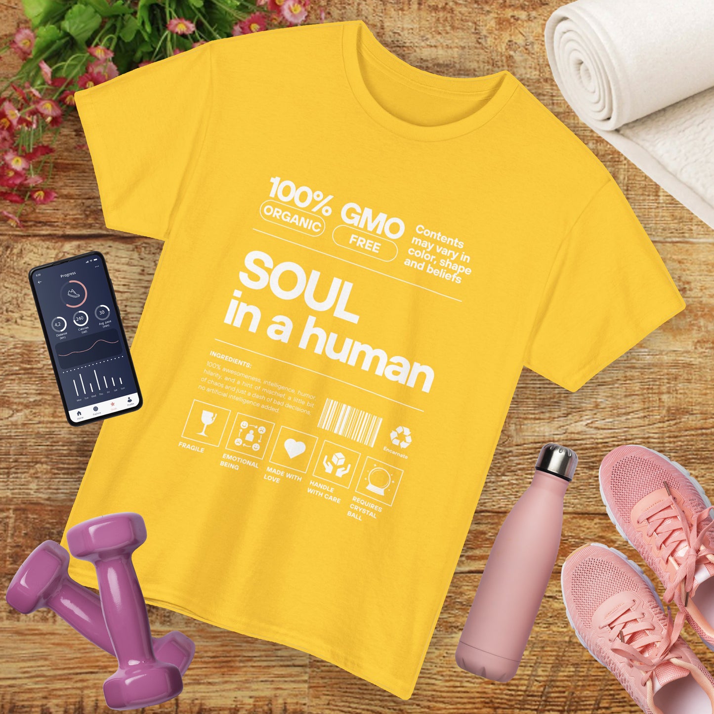 Soul in a Human - Conscious Humor Heavy Cotton Tee