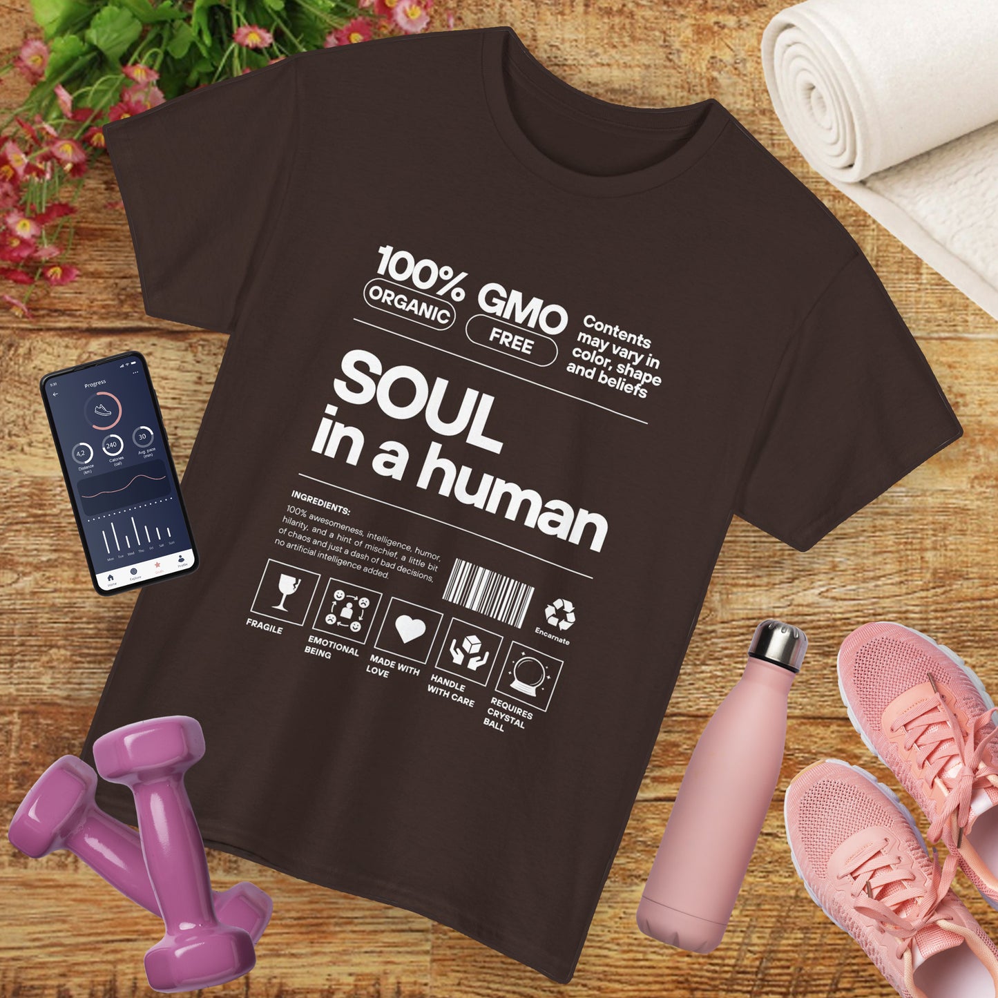 Soul in a Human - Conscious Humor Heavy Cotton Tee