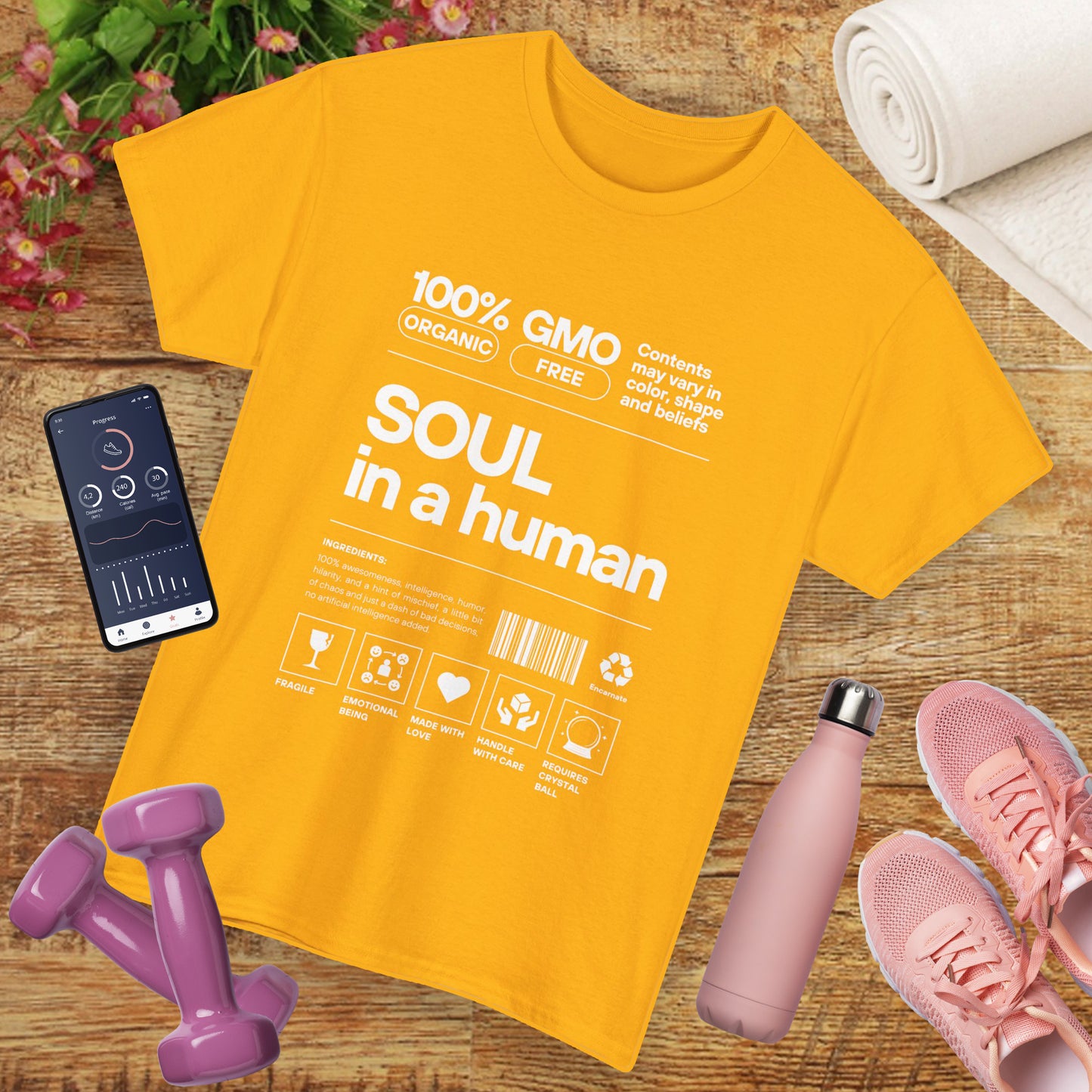 Soul in a Human - Conscious Humor Heavy Cotton Tee