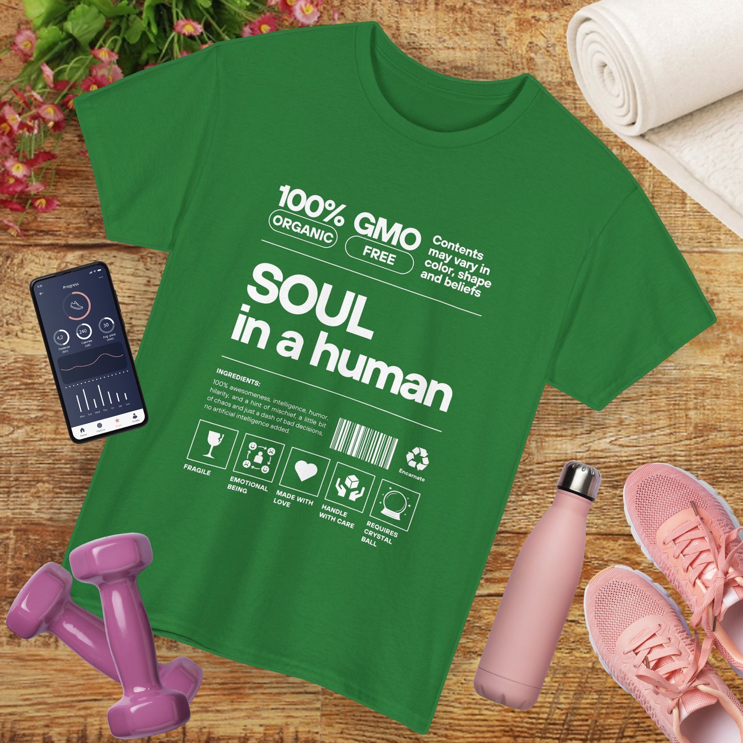 Soul in a Human - Conscious Humor Heavy Cotton Tee