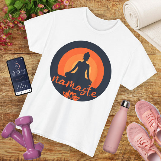 "Namaste" - Sun - Soul - Meditation Heavy Cotton Tee