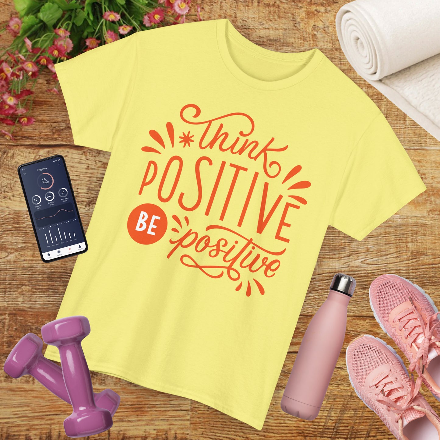 Radiant Mindset Heavy Cotton Tee - Where Thoughts Bloom Into Light