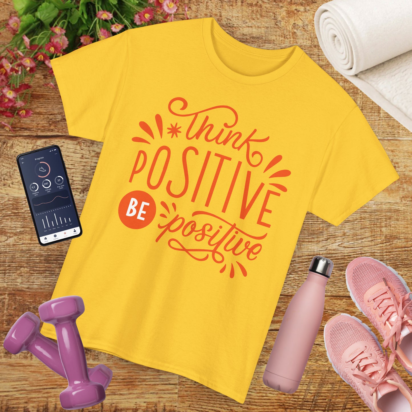 Radiant Mindset Heavy Cotton Tee - Where Thoughts Bloom Into Light