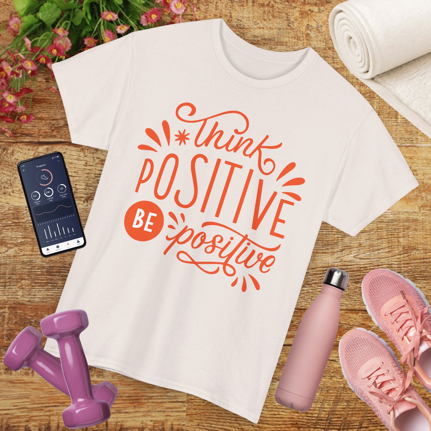 Radiant Mindset Heavy Cotton Tee - Where Thoughts Bloom Into Light