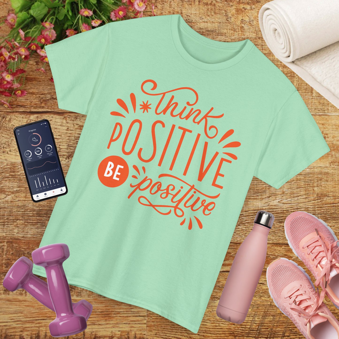 Radiant Mindset Heavy Cotton Tee - Where Thoughts Bloom Into Light