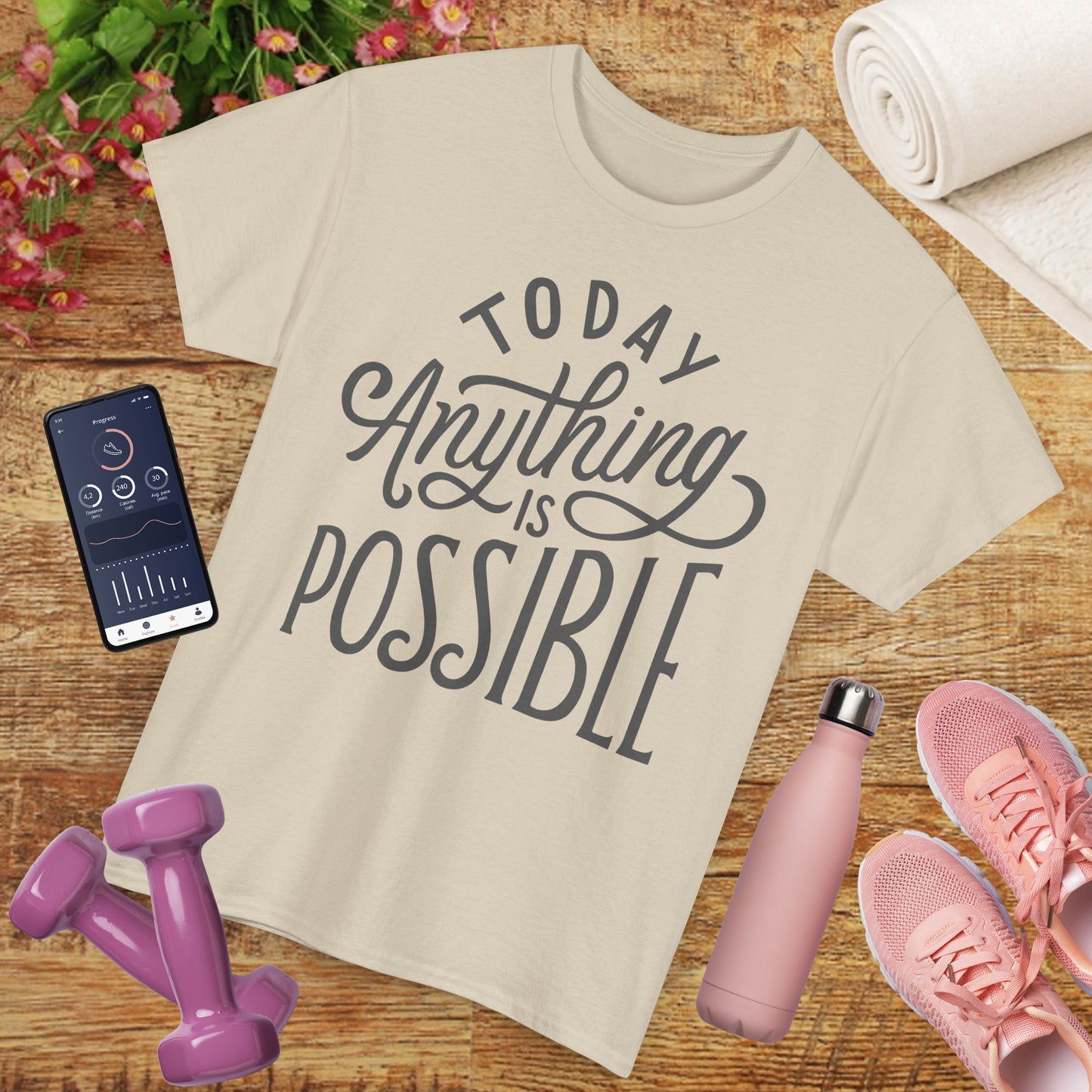 ✨Today Heavy Cotton Tee - Anything Is Possible, Always