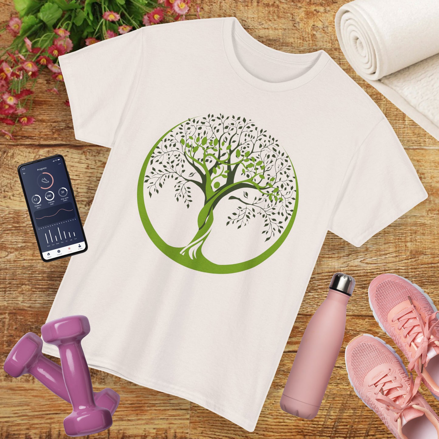 🌿Gaia Rooted Heavy Cotton Tee - She Grows, She Rises, She Becomes