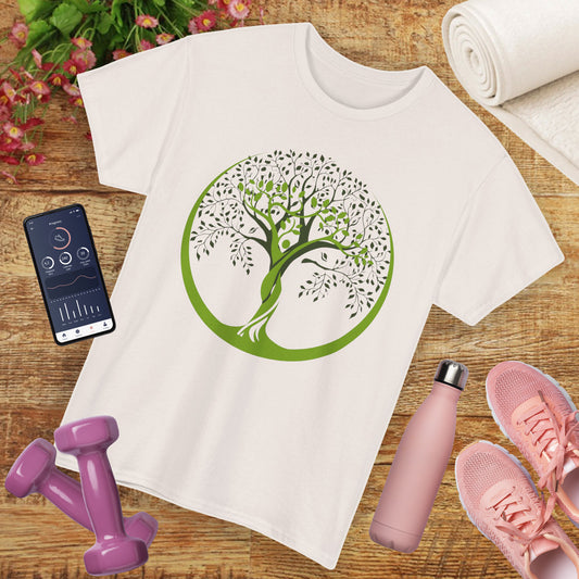 🌿Gaia Rooted Heavy Cotton Tee - She Grows, She Rises, She Becomes