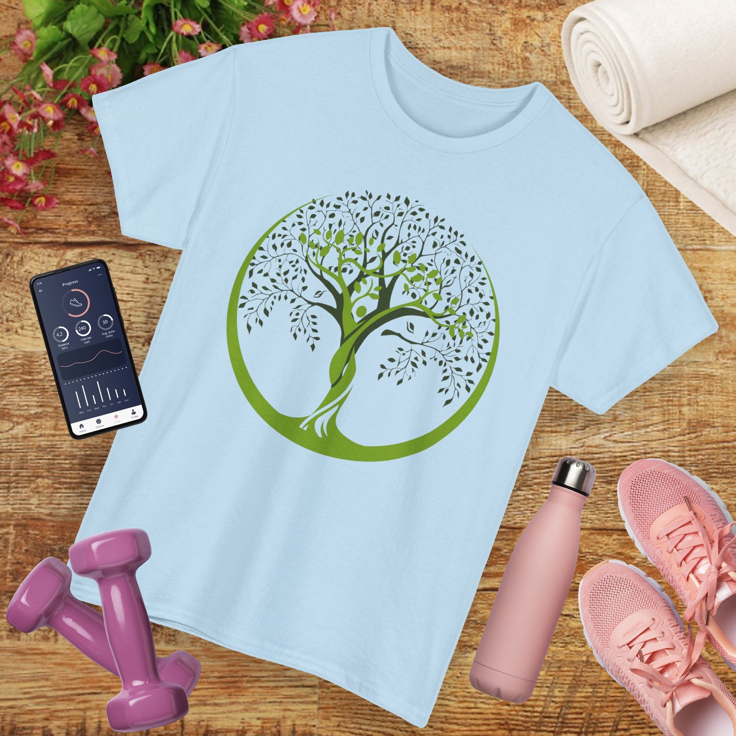 🌿Gaia Rooted Heavy Cotton Tee - She Grows, She Rises, She Becomes