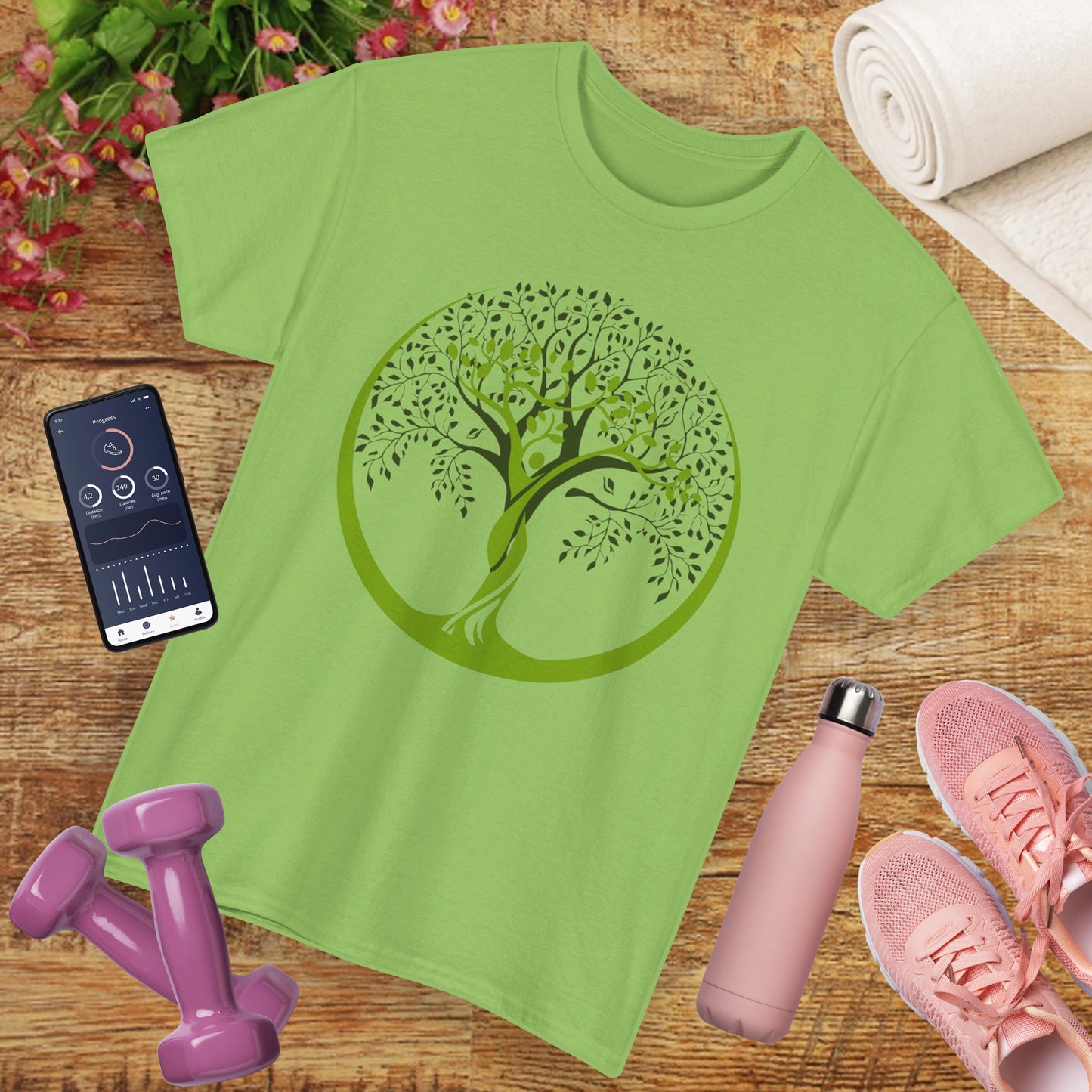 🌿Gaia Rooted Heavy Cotton Tee - She Grows, She Rises, She Becomes