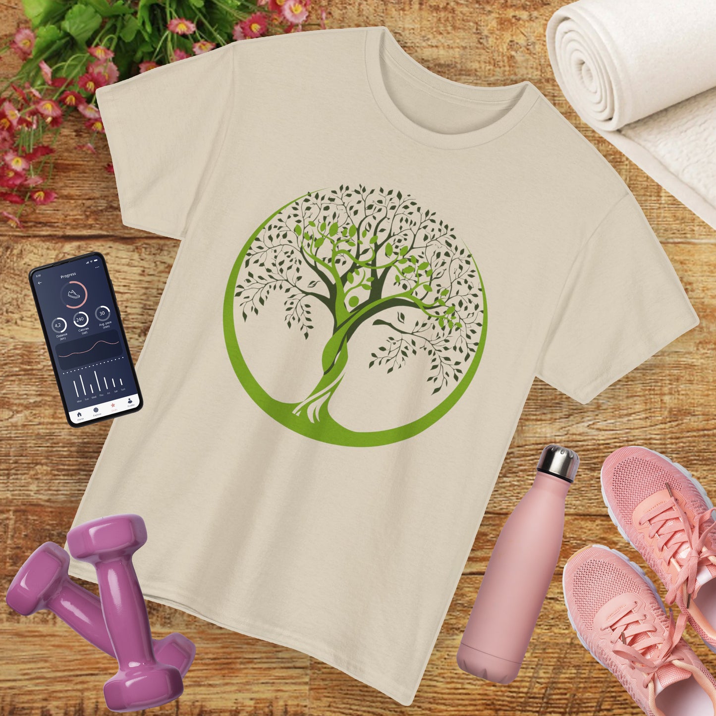 🌿Gaia Rooted Heavy Cotton Tee - She Grows, She Rises, She Becomes