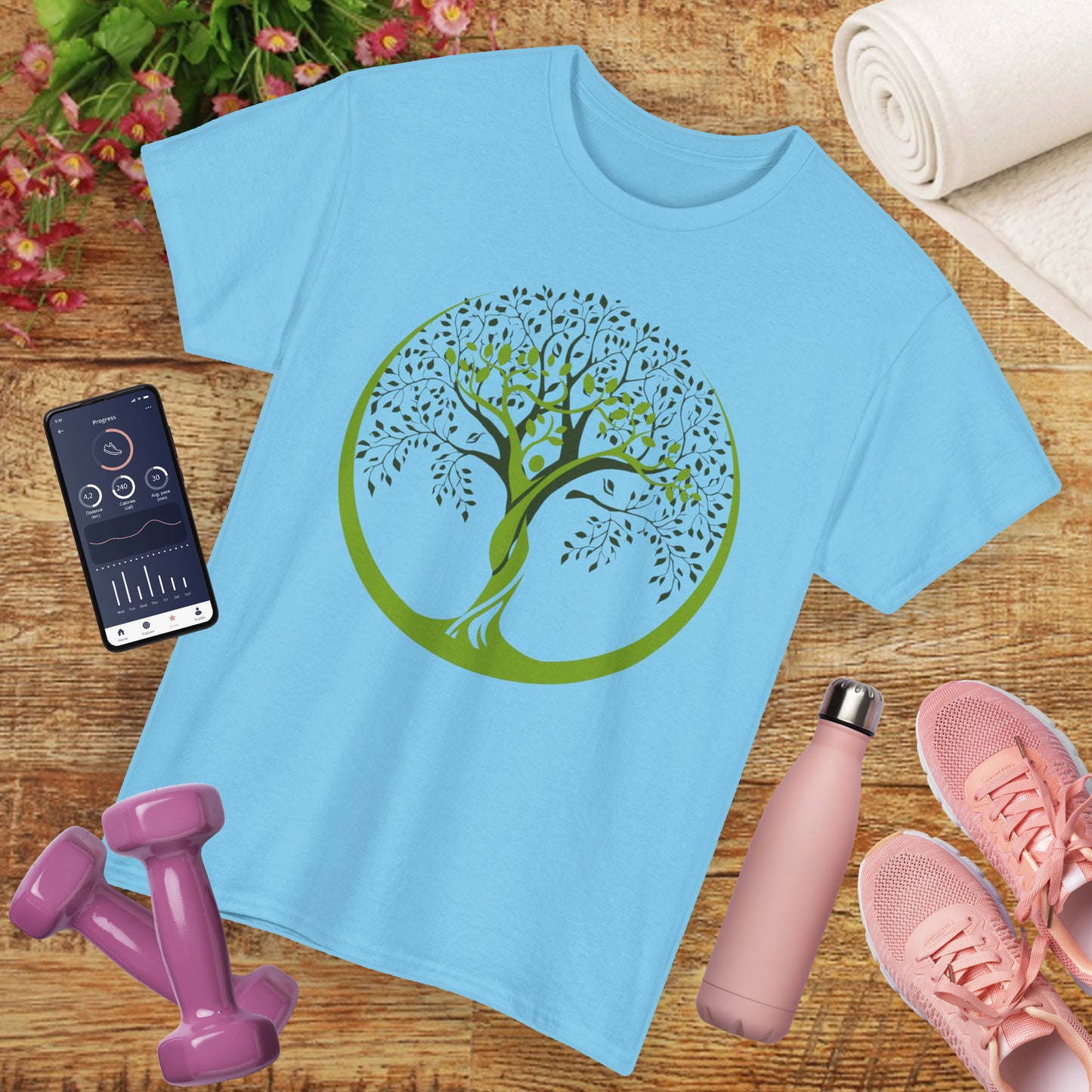 🌿Gaia Rooted Heavy Cotton Tee - She Grows, She Rises, She Becomes