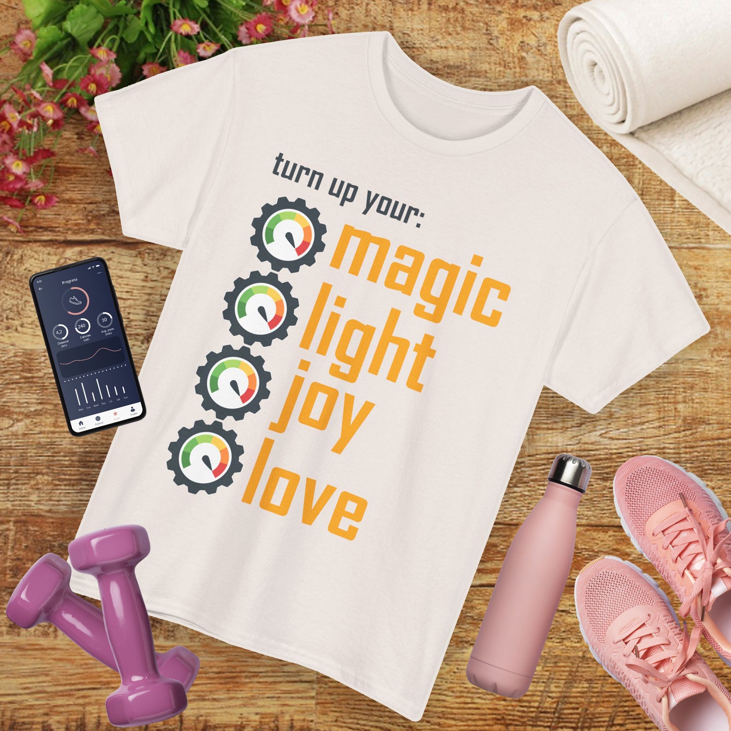 🌟Frequency Rising Heavy Cotton Tee - Turn It All the Way Up