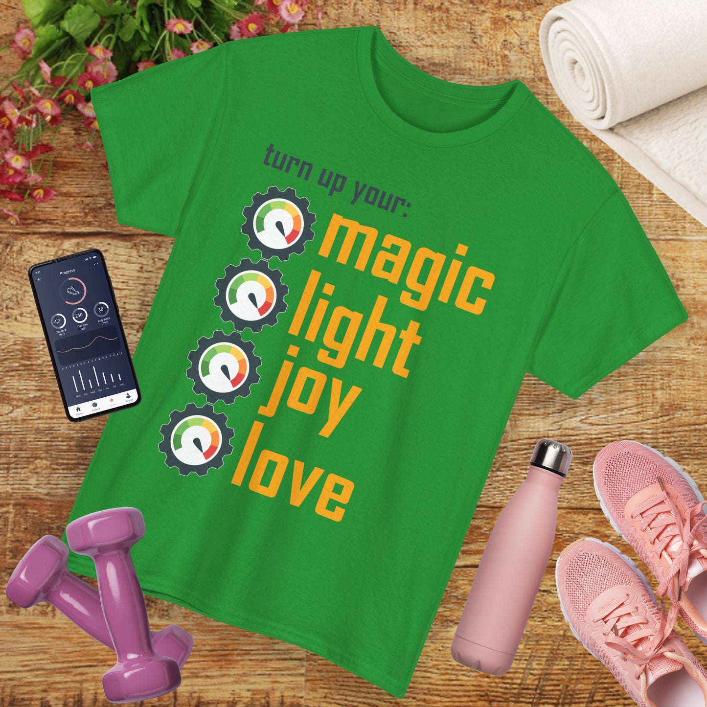 🌟Frequency Rising Heavy Cotton Tee - Turn It All the Way Up