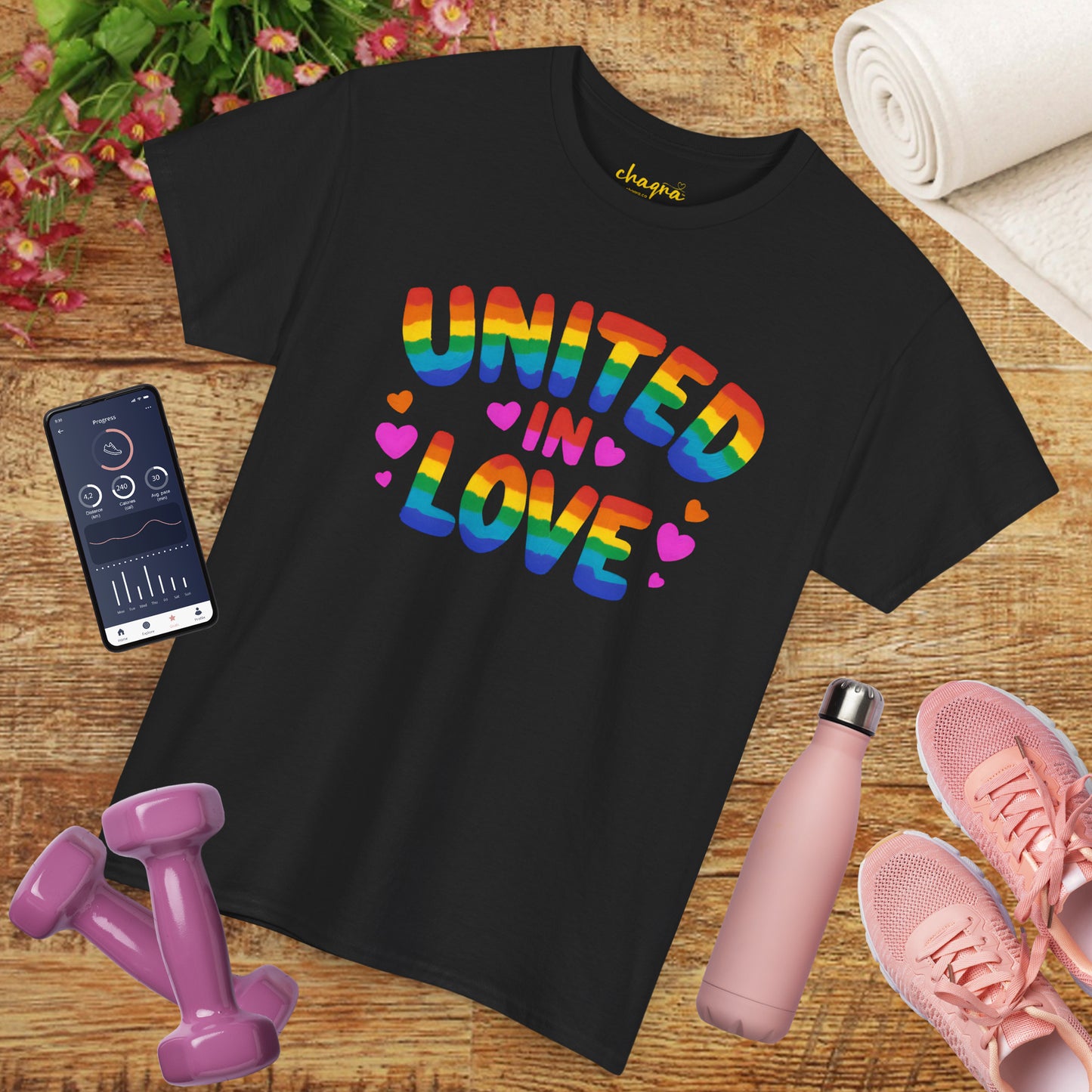 🌈 UNITED IN LOVE — Chaqra Heartwave Tee