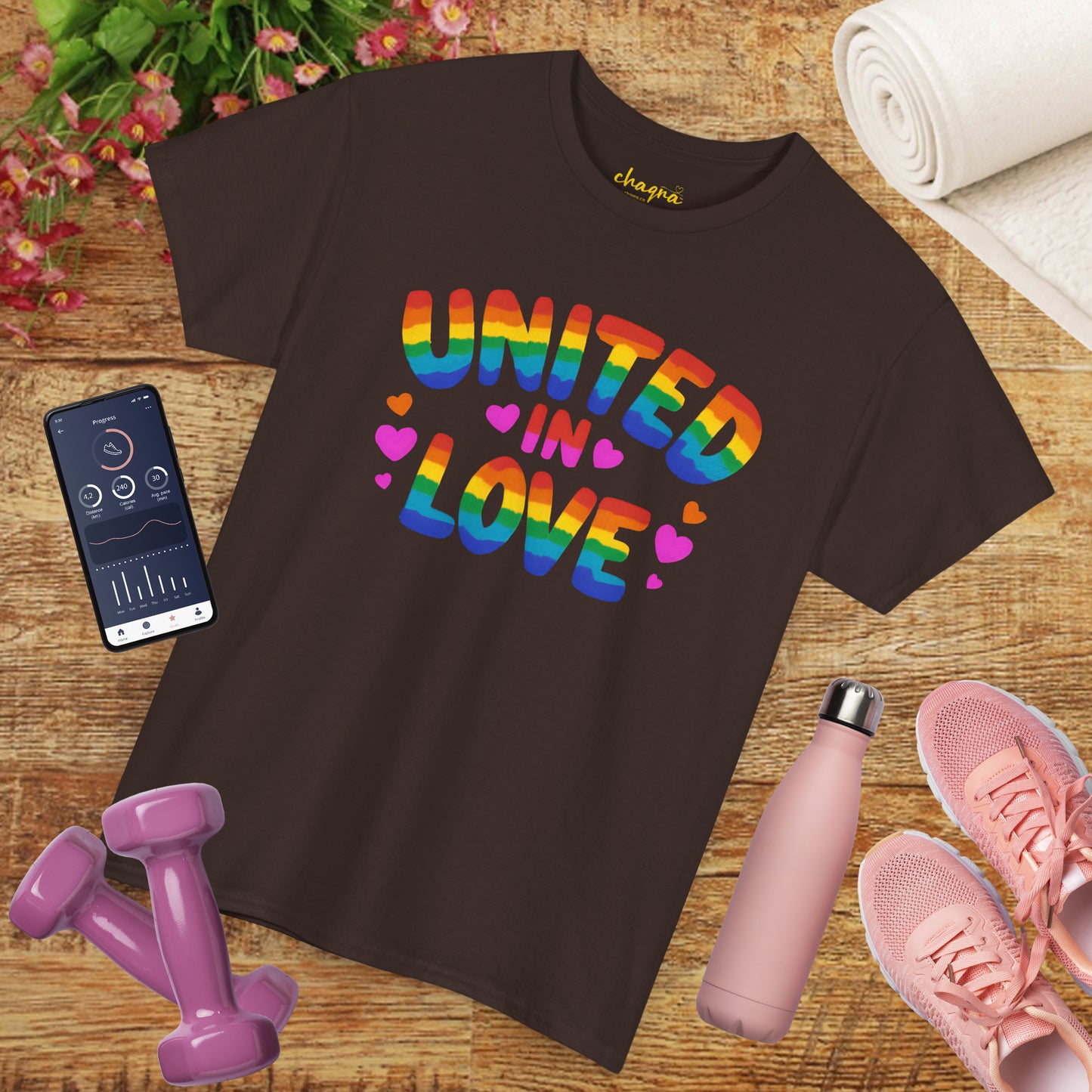🌈 UNITED IN LOVE — Chaqra Heartwave Tee