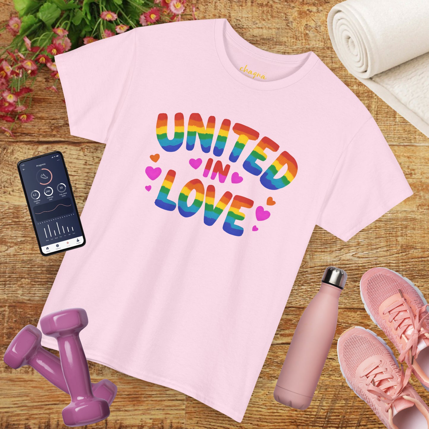 🌈 UNITED IN LOVE — Chaqra Heartwave Tee