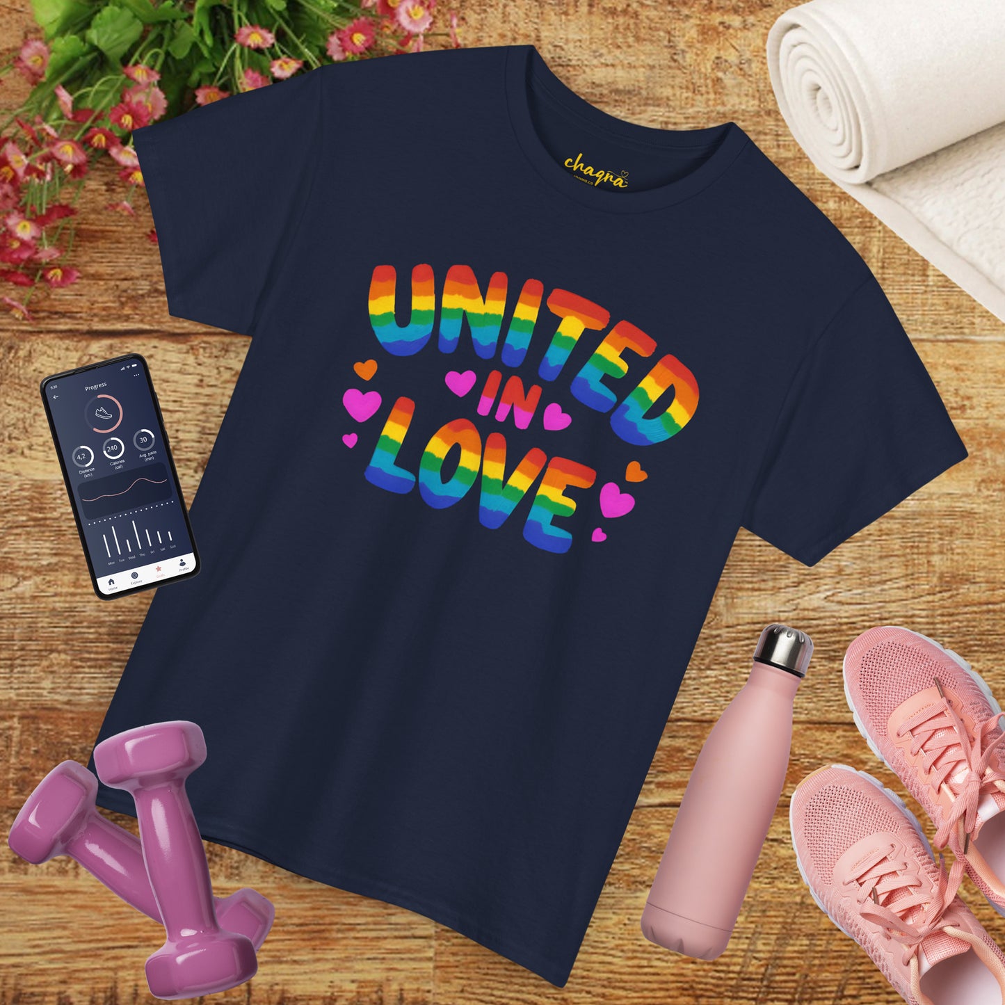 🌈 UNITED IN LOVE — Chaqra Heartwave Tee