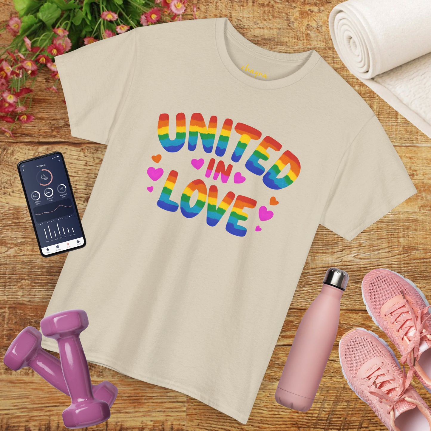 🌈 UNITED IN LOVE — Chaqra Heartwave Tee