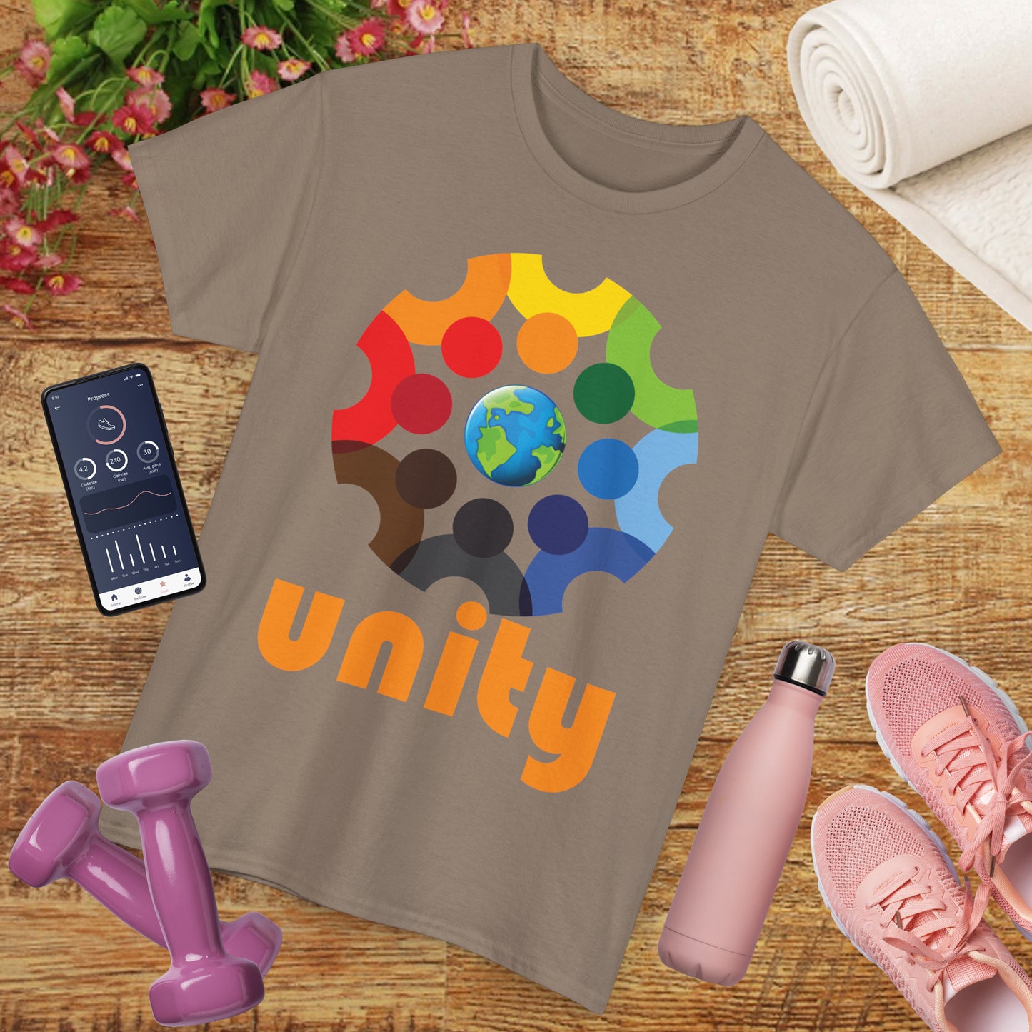 🌍We Are One Heavy Cotton Tee - Wrapped in Unity, Rooted in Love