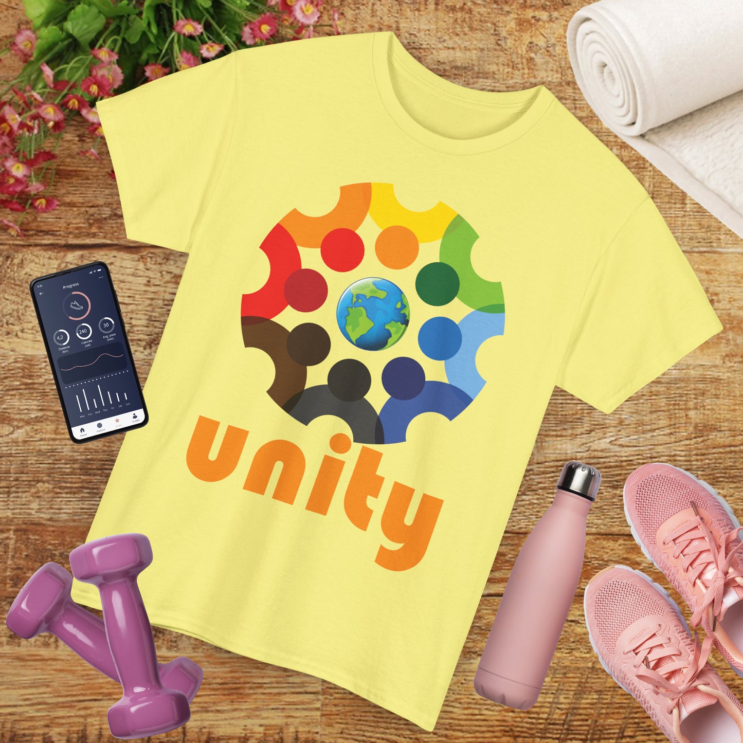 🌍We Are One Heavy Cotton Tee - Wrapped in Unity, Rooted in Love