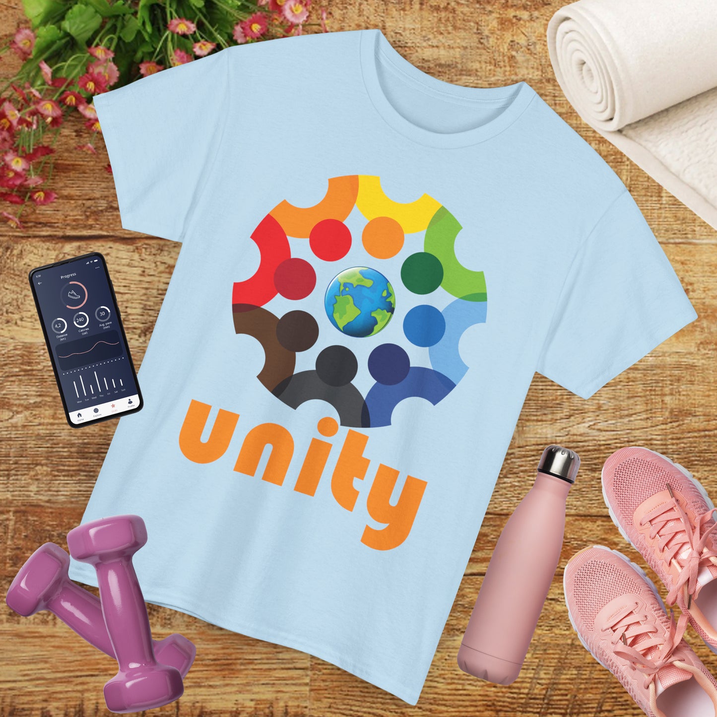 🌍We Are One Heavy Cotton Tee - Wrapped in Unity, Rooted in Love