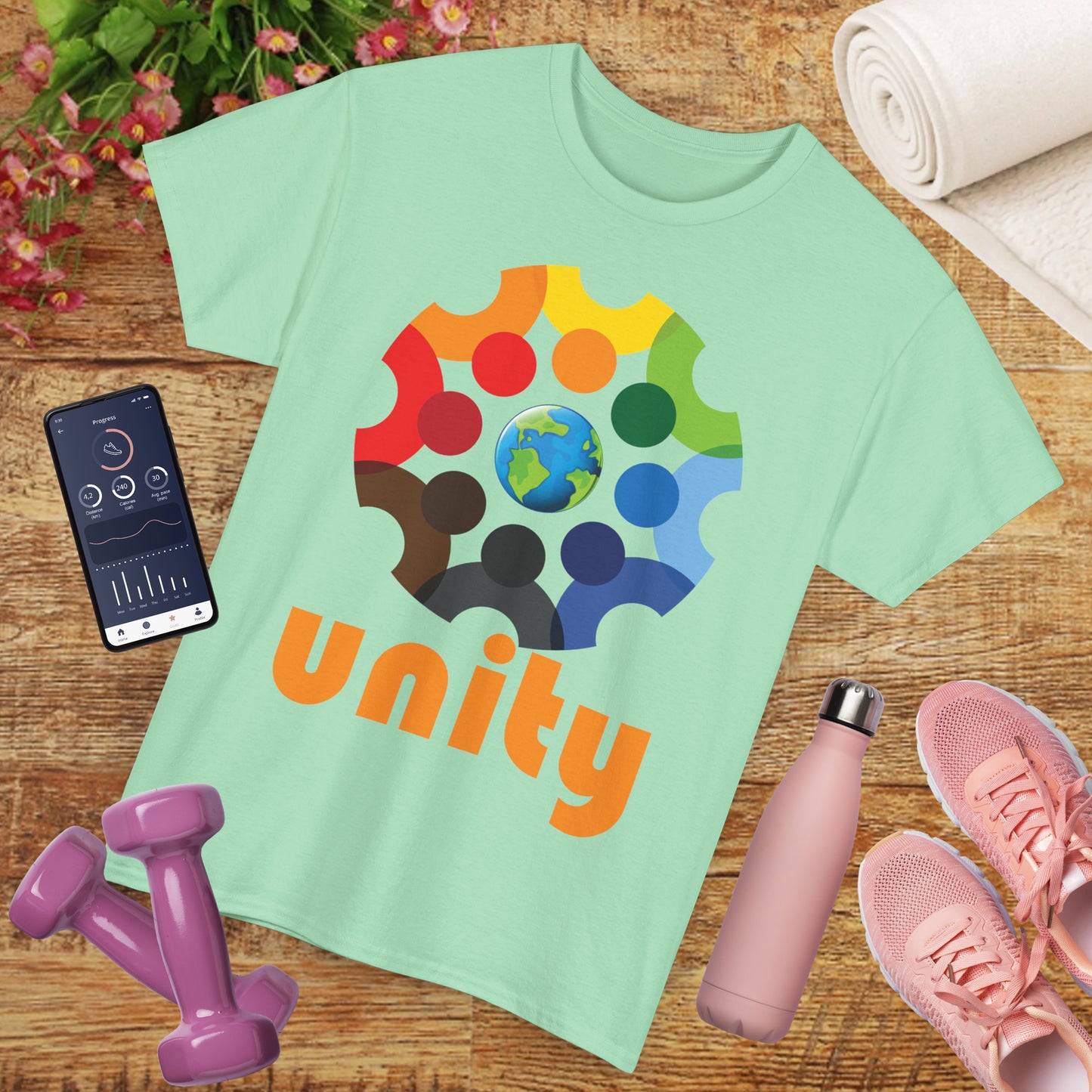 🌍We Are One Heavy Cotton Tee - Wrapped in Unity, Rooted in Love