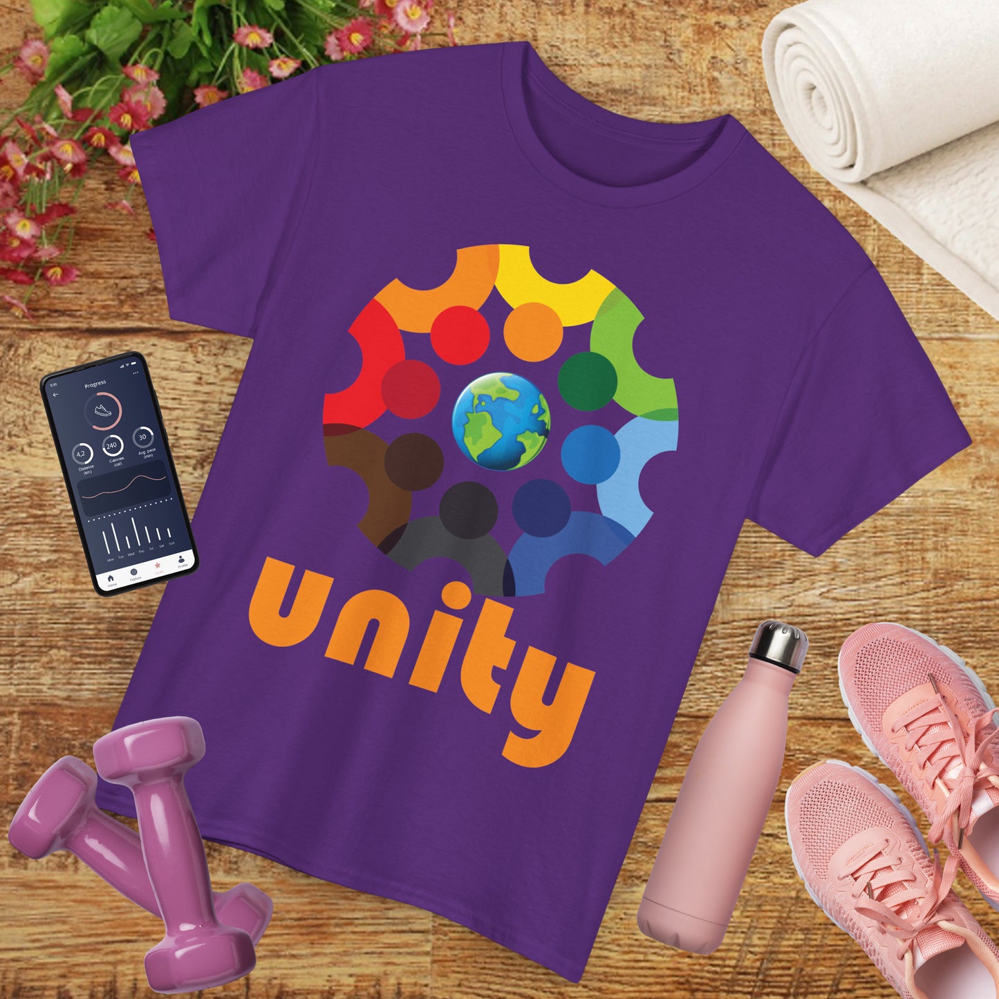 🌍We Are One Heavy Cotton Tee - Wrapped in Unity, Rooted in Love