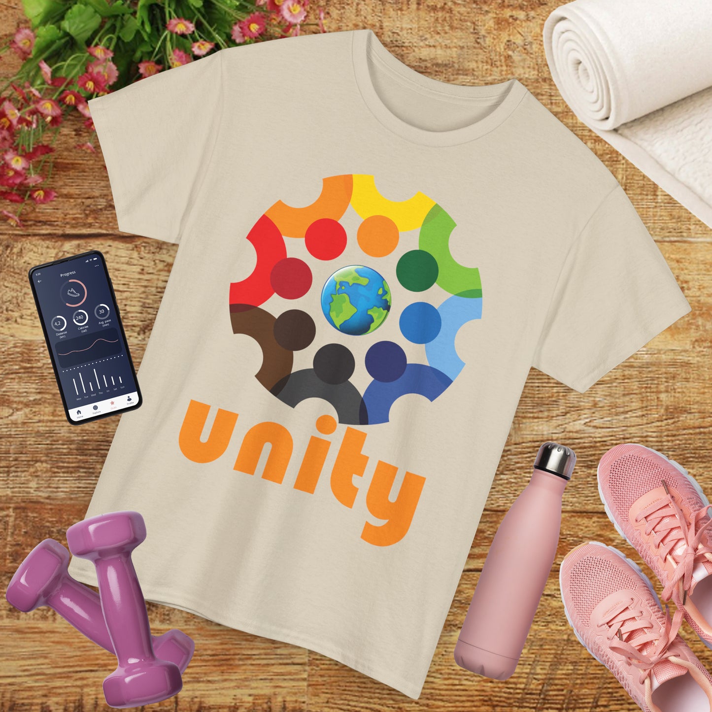 🌍We Are One Heavy Cotton Tee - Wrapped in Unity, Rooted in Love