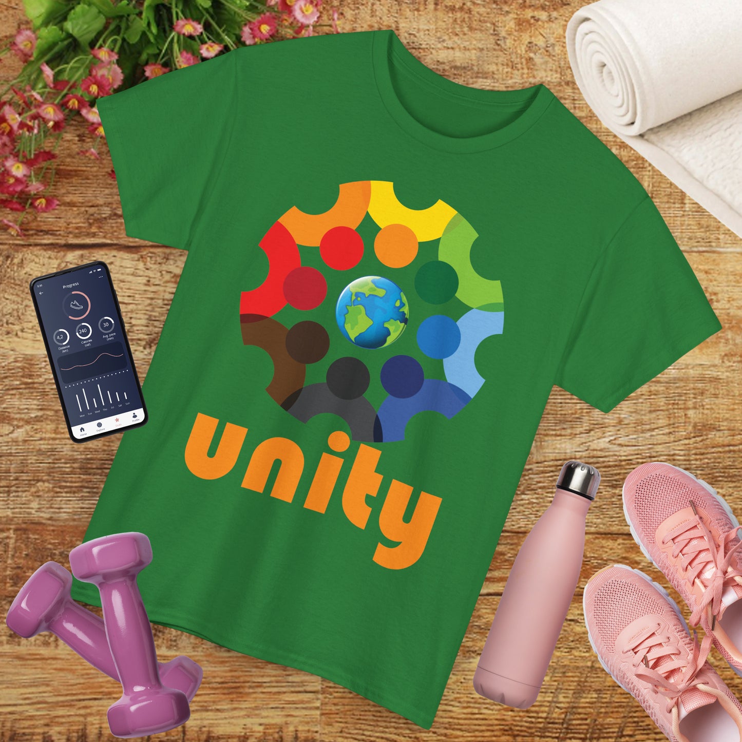 🌍We Are One Heavy Cotton Tee - Wrapped in Unity, Rooted in Love