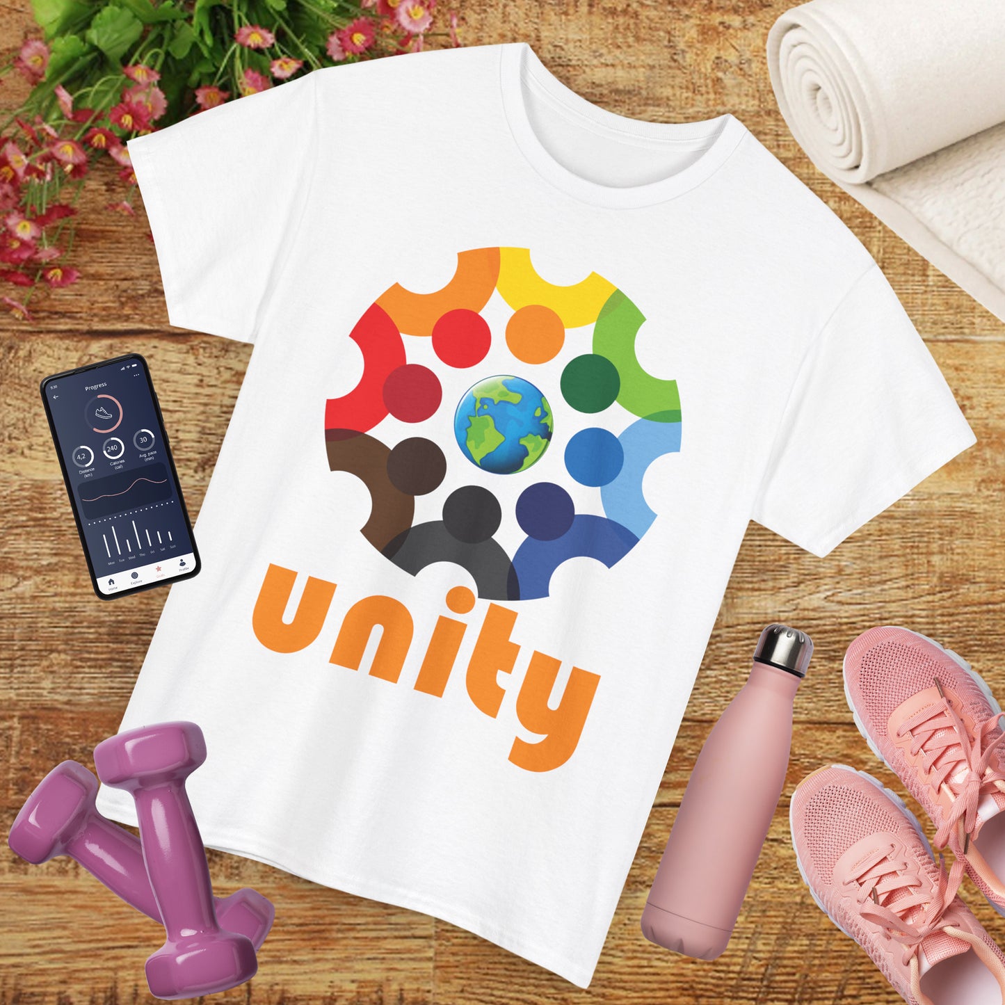 🌍We Are One Heavy Cotton Tee - Wrapped in Unity, Rooted in Love