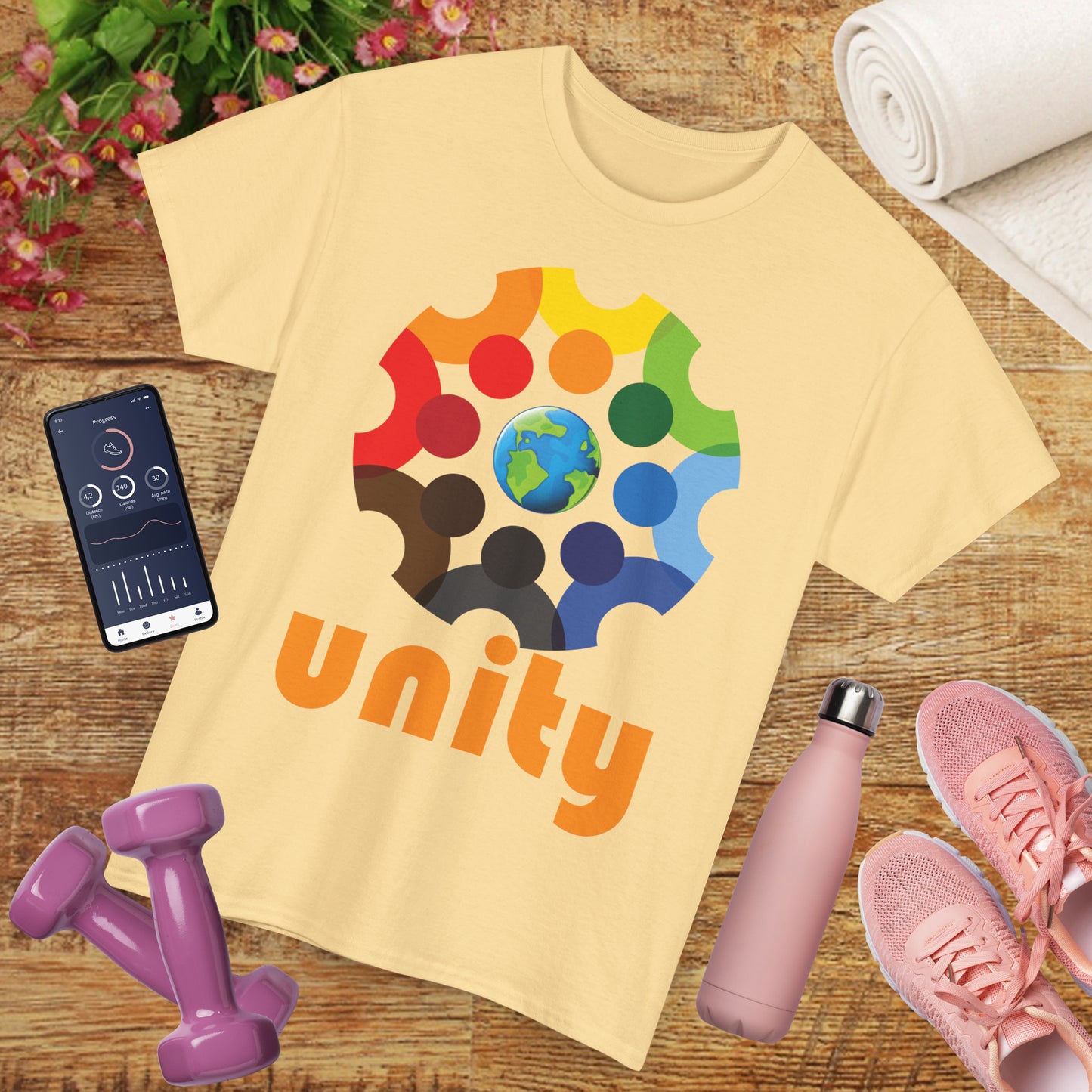 🌍We Are One Heavy Cotton Tee - Wrapped in Unity, Rooted in Love