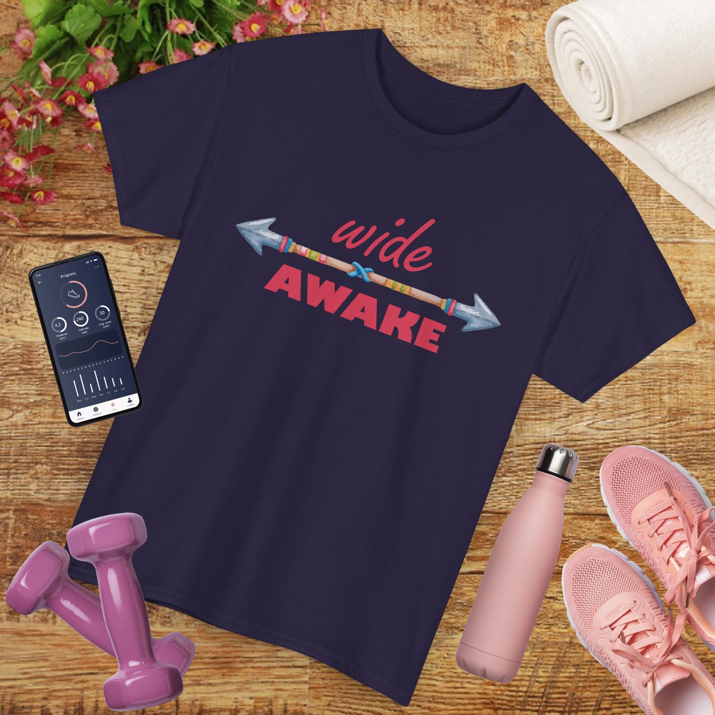 Wide Awake Heavy Cotton Tee - Aligned, Aware, Unstoppable