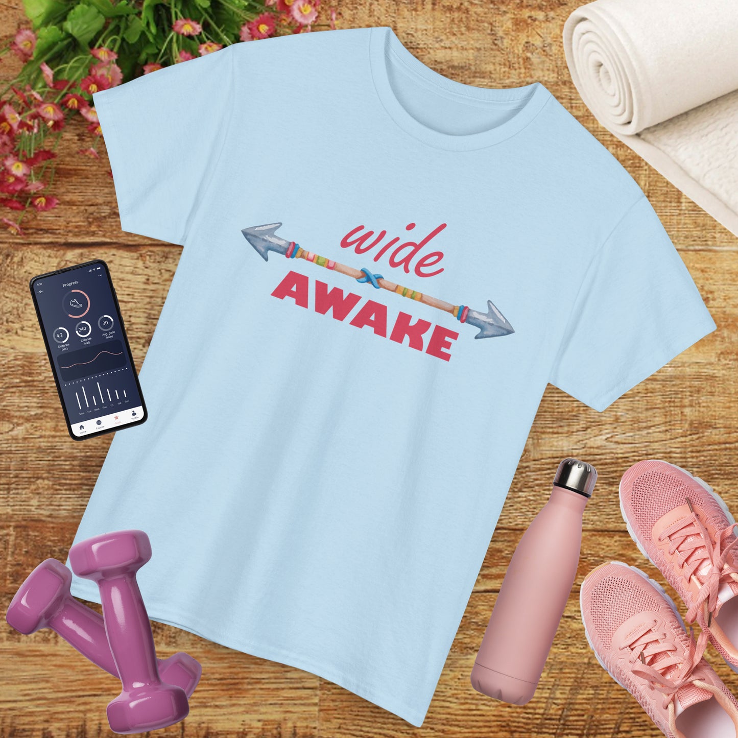 Wide Awake Heavy Cotton Tee - Aligned, Aware, Unstoppable