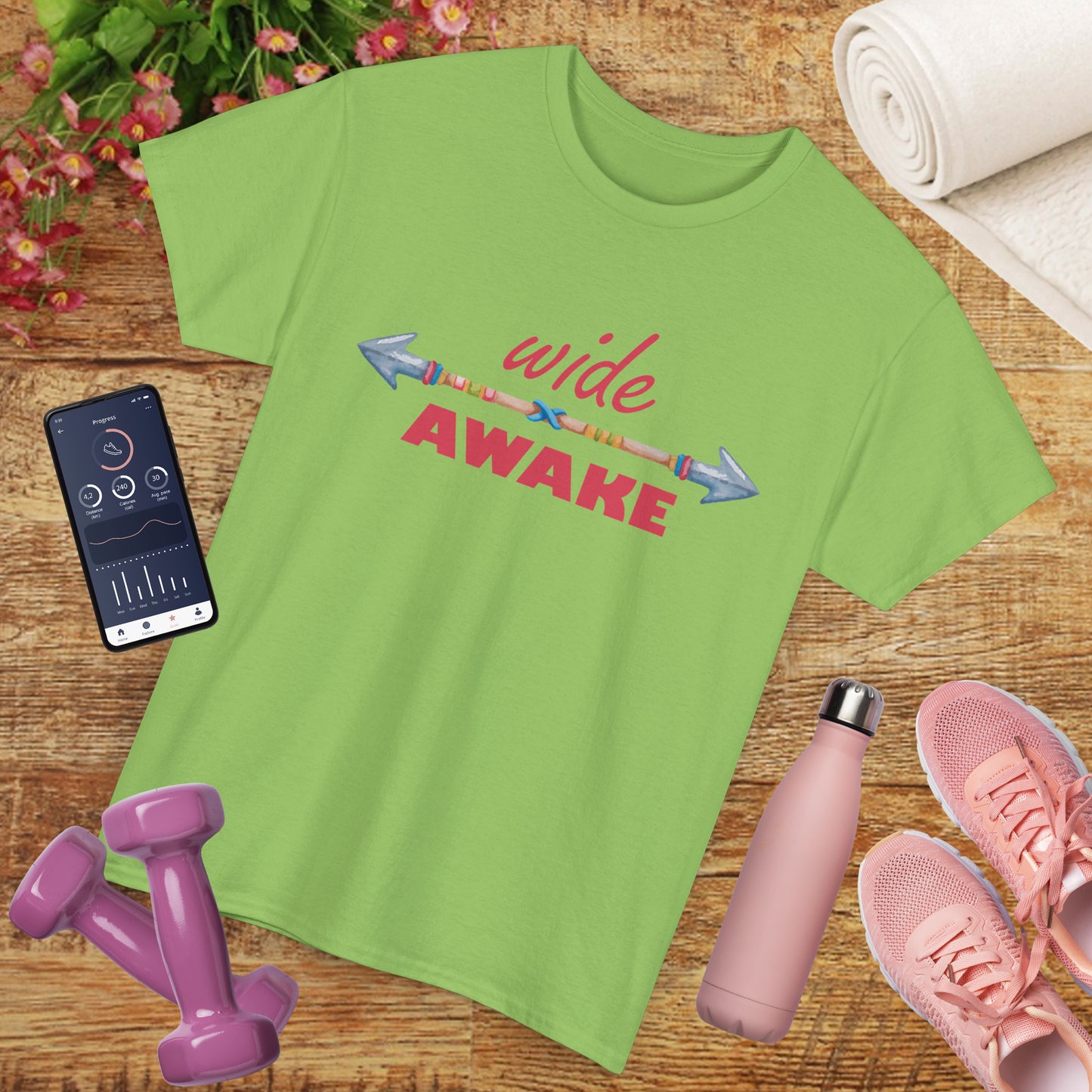 Wide Awake Heavy Cotton Tee - Aligned, Aware, Unstoppable