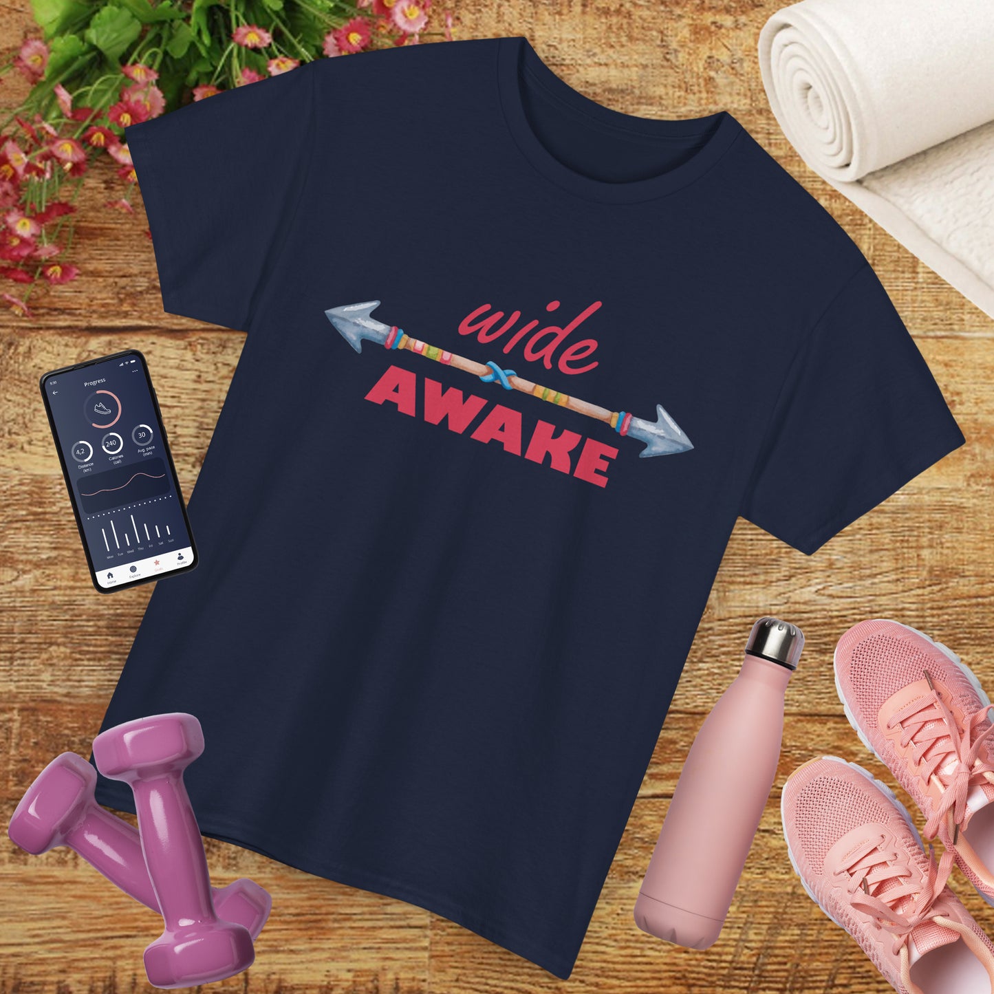 Wide Awake Heavy Cotton Tee - Aligned, Aware, Unstoppable