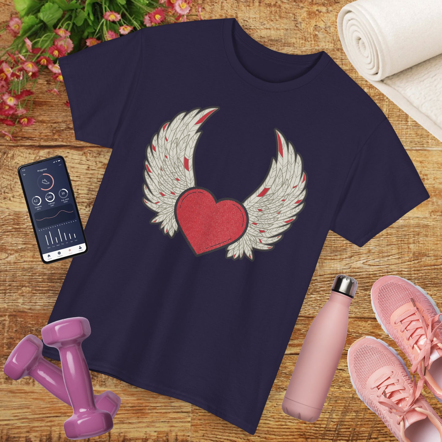 💖"Wings of the Heart" Heavy Cotton Tee - Let Love Soar