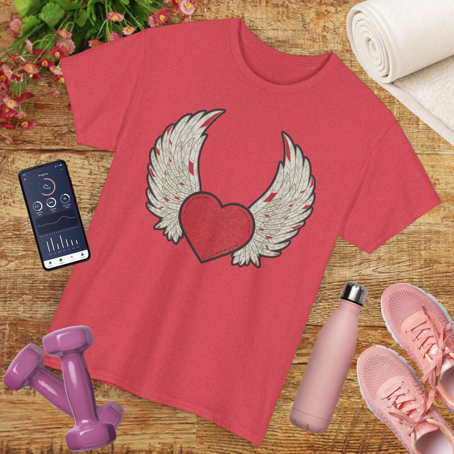 💖"Wings of the Heart" Heavy Cotton Tee - Let Love Soar