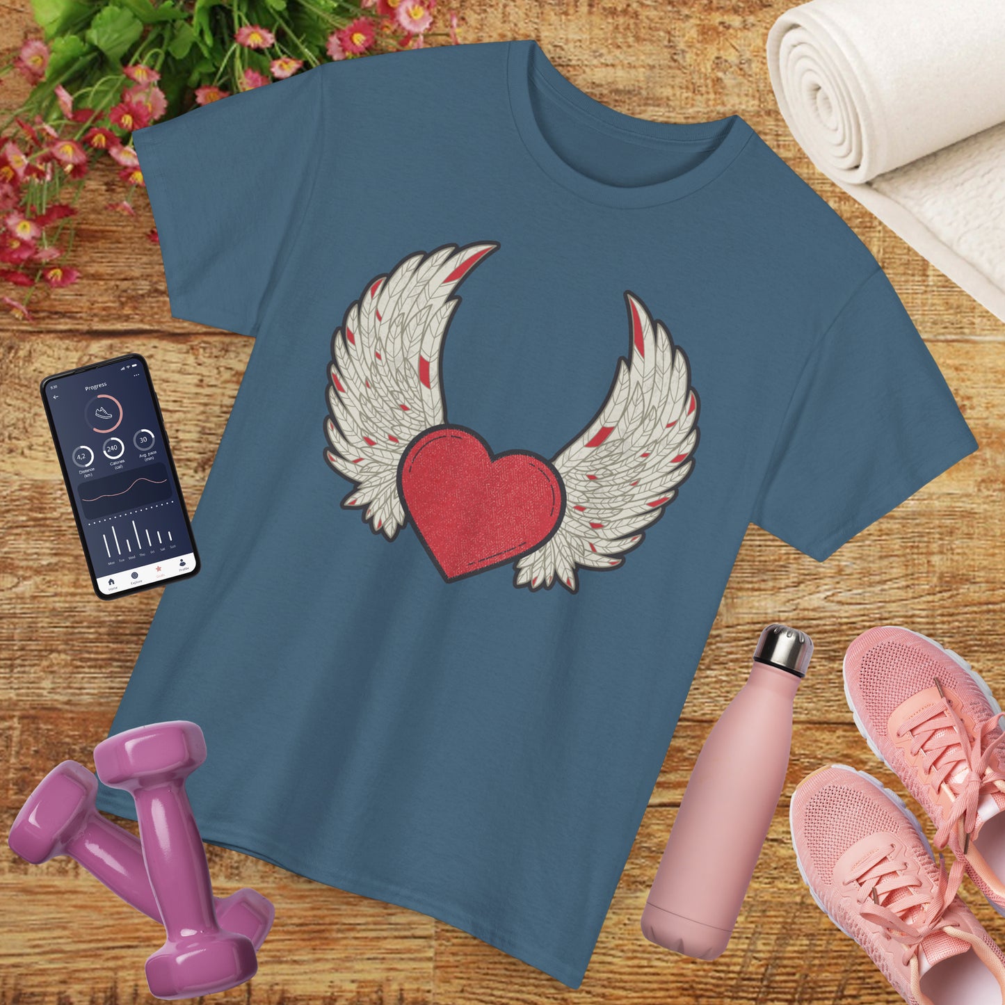 💖"Wings of the Heart" Heavy Cotton Tee - Let Love Soar